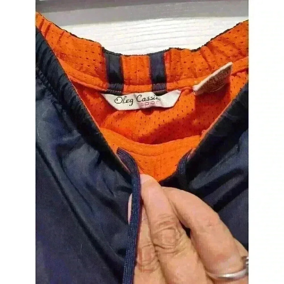 Oleg Cassini Womens Size MEDIUM Tracksuit Orange/Blue Full ZIP JACKET/PANTS - Picture 12 of 16
